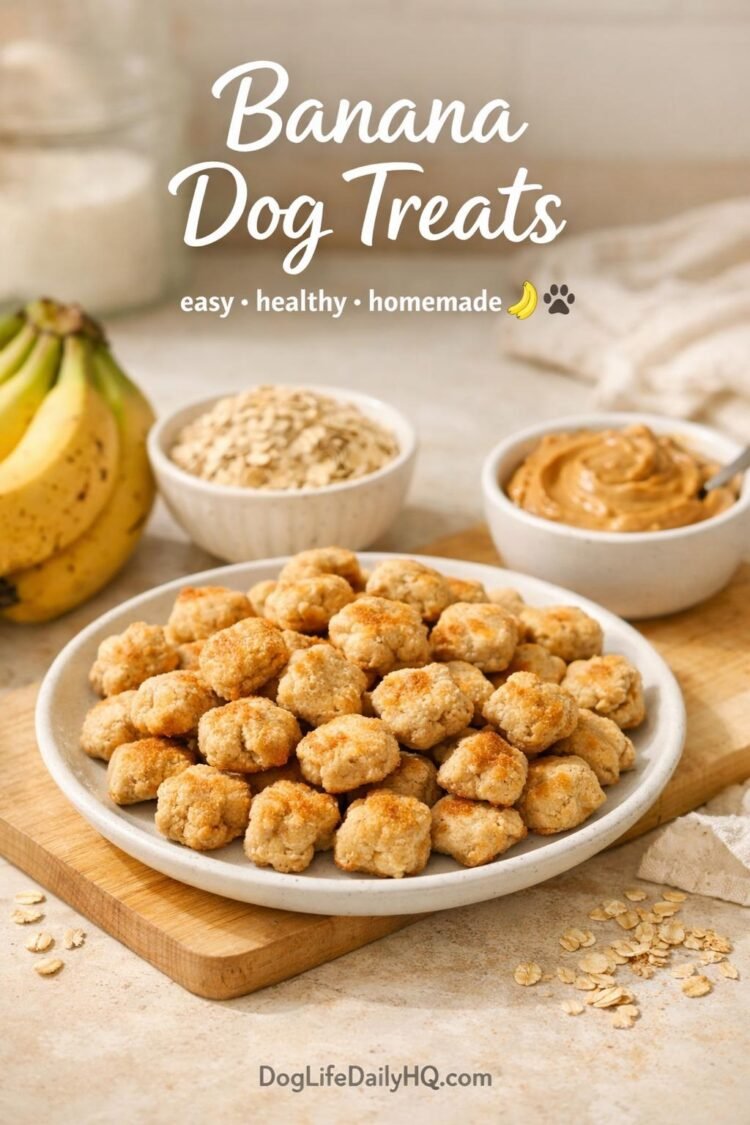 Curated visual reference: Simple Homemade Dog Treats With Banana Almond Butter And Shaved Reference: Banana Dog Treats Recipe Homemade Healthy And Easy Ideas