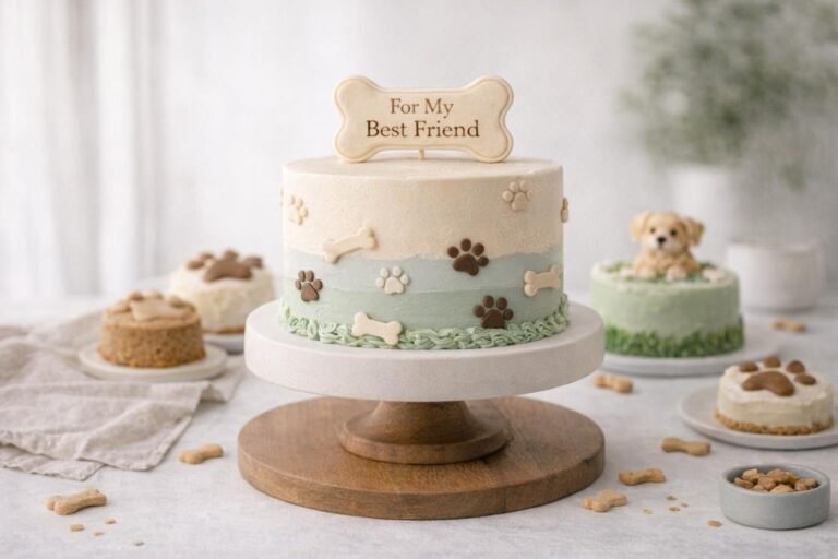 dog cake design featured