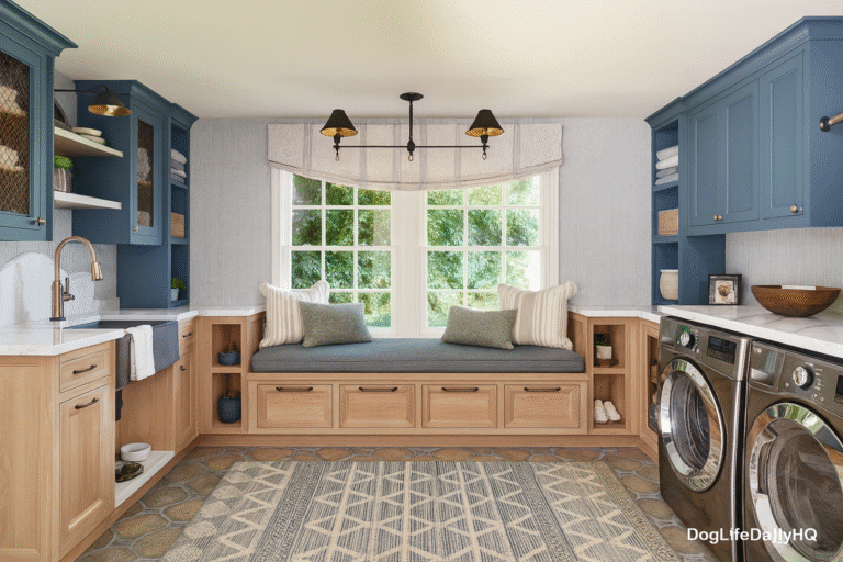 dog feeding station in laundry room 4