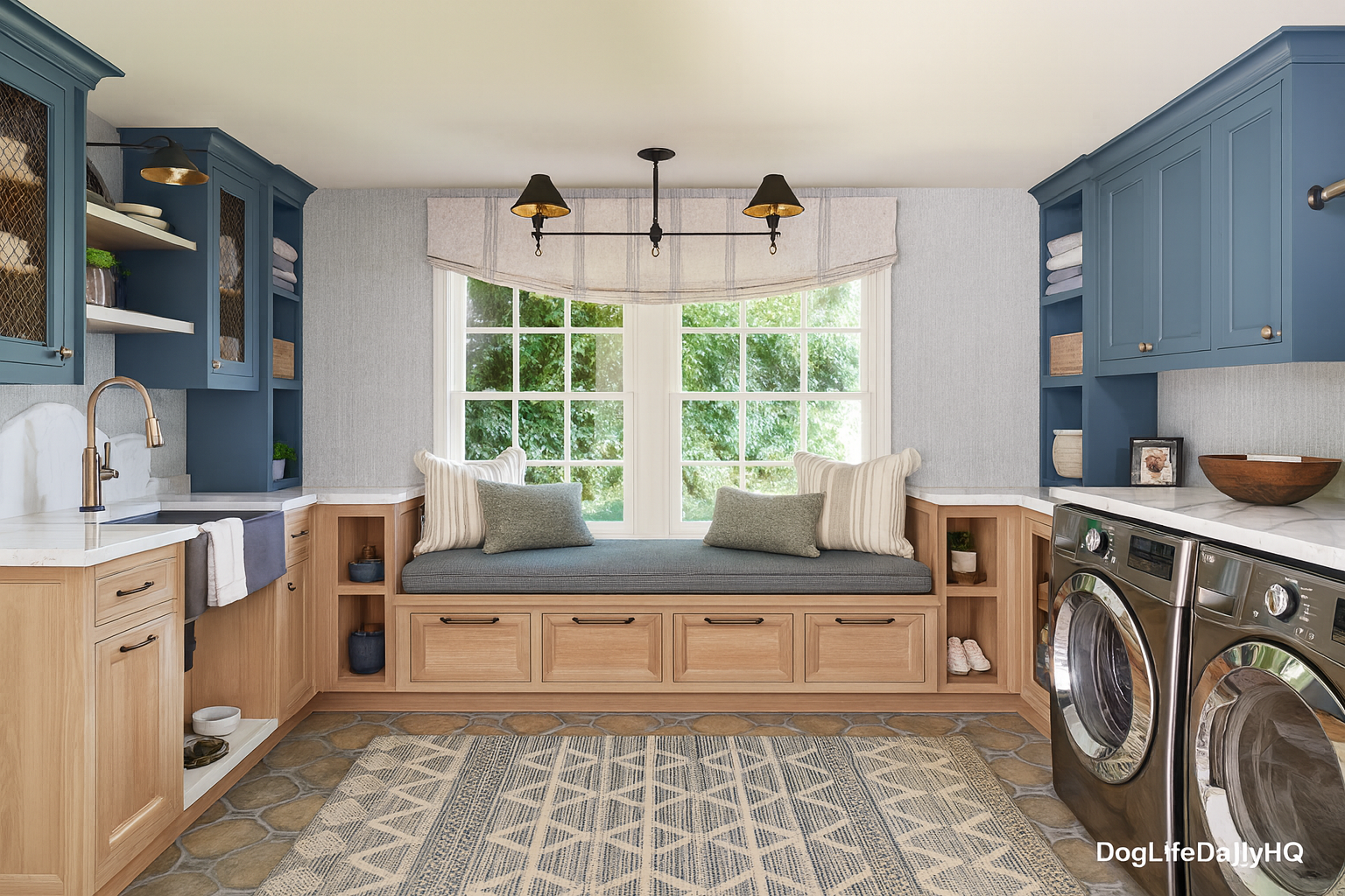 dog feeding station in laundry room 4