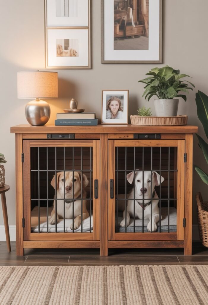 double dog kennel furniture 3