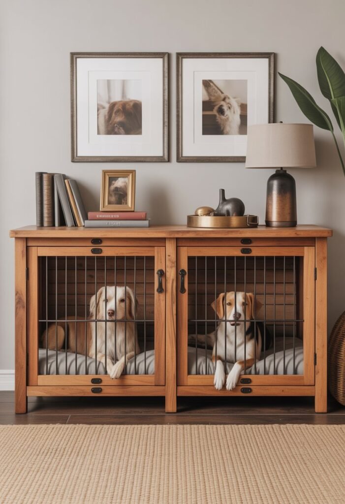 double dog kennel furniture 