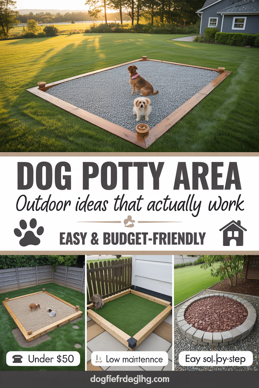 Dog potty area outside setup ideas for a clean and functional backyard