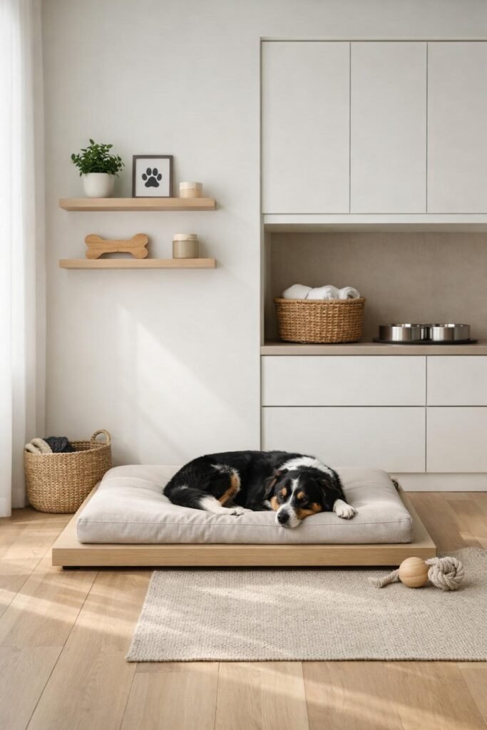 modern minimalist dog bedroom