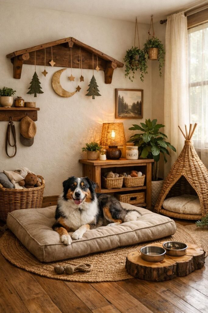 nature inspired dog bedroom