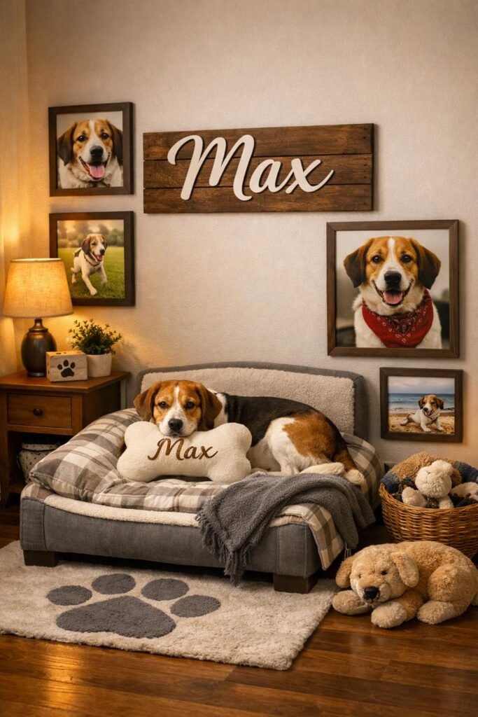 personalized dog bedroom decor