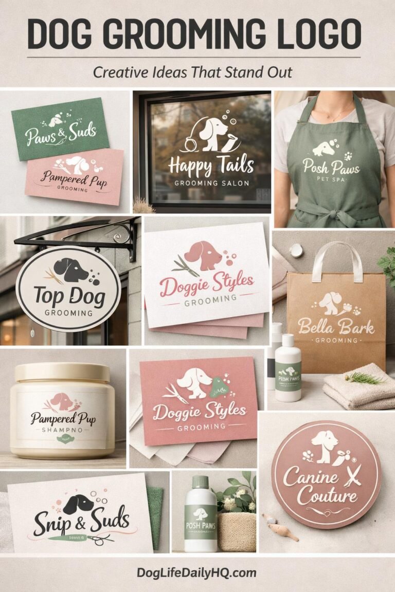 dog grooming logo