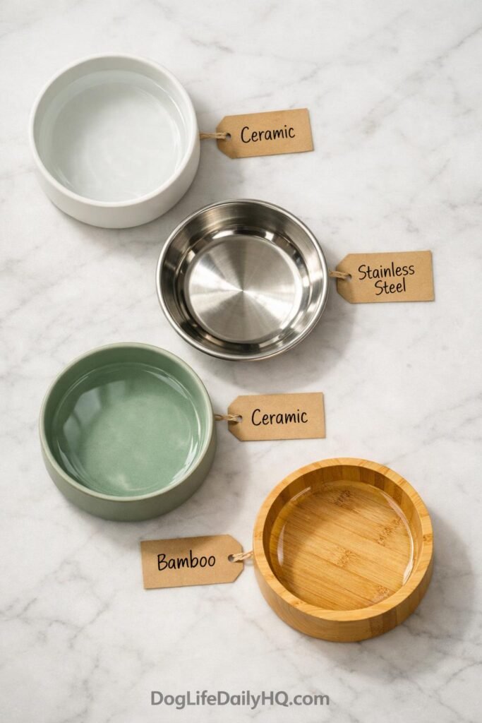 choosing the perfect bowl materials vertical 2 3 article image dog water bowl ma 1