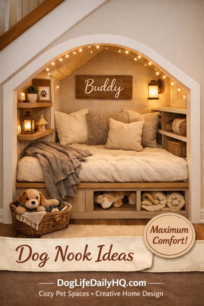 Cozy Dog Nook Ideas Your Dog Will Love: Creative Spaces for Maximum Comfort dog nook ideas 1