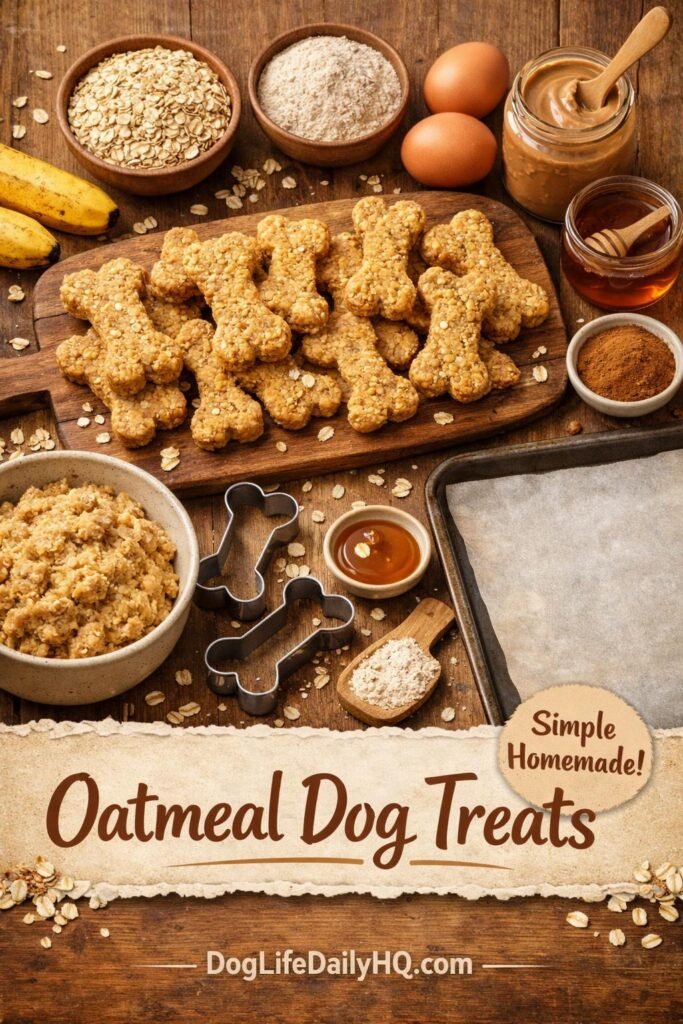 Oatmeal Dog Treats: Simple Homemade Recipes Your Pup Will Love oatmeal dog treats 1
