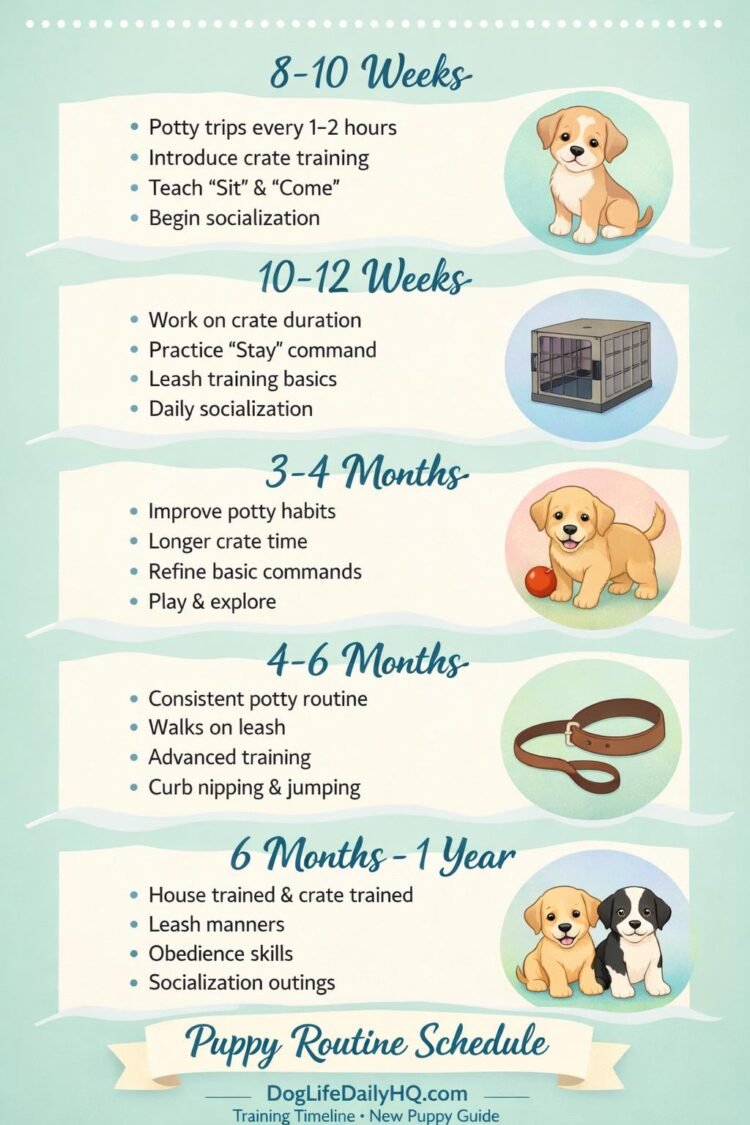 Puppy Routine Schedule for New Dog Owners: A Simple Guide to Your First ...