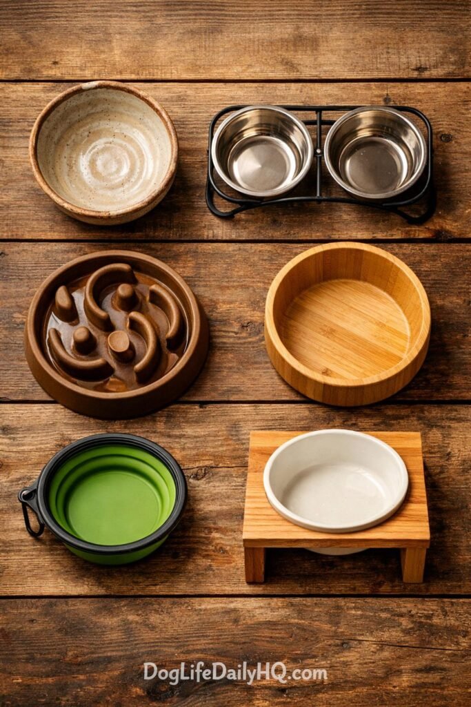 types of dog bowls