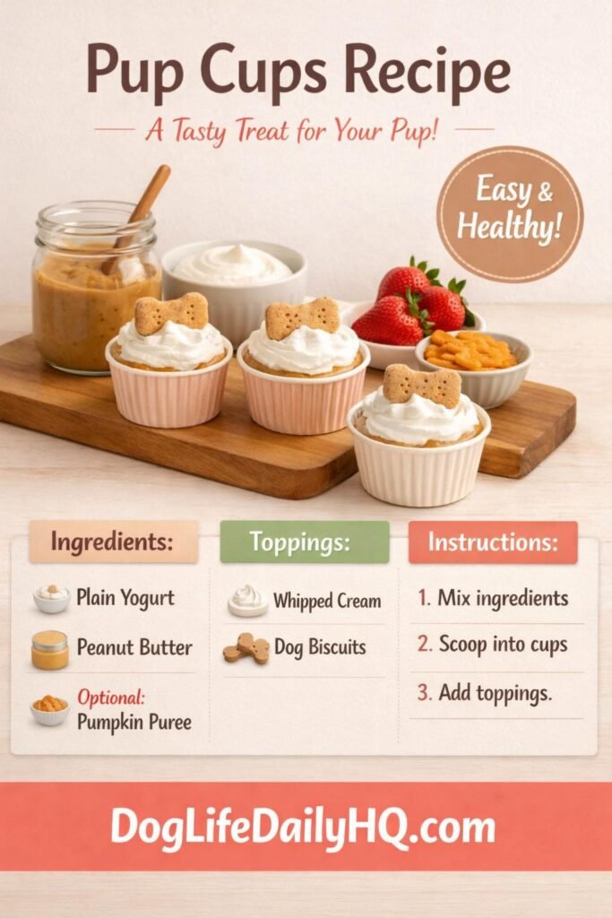 pup cups recipe aesthetic. clean infographic design organ 1