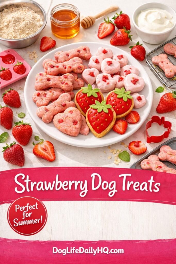 Strawberry Dog Treats Your Pup Will Love This Summer strawberry dog treats 1