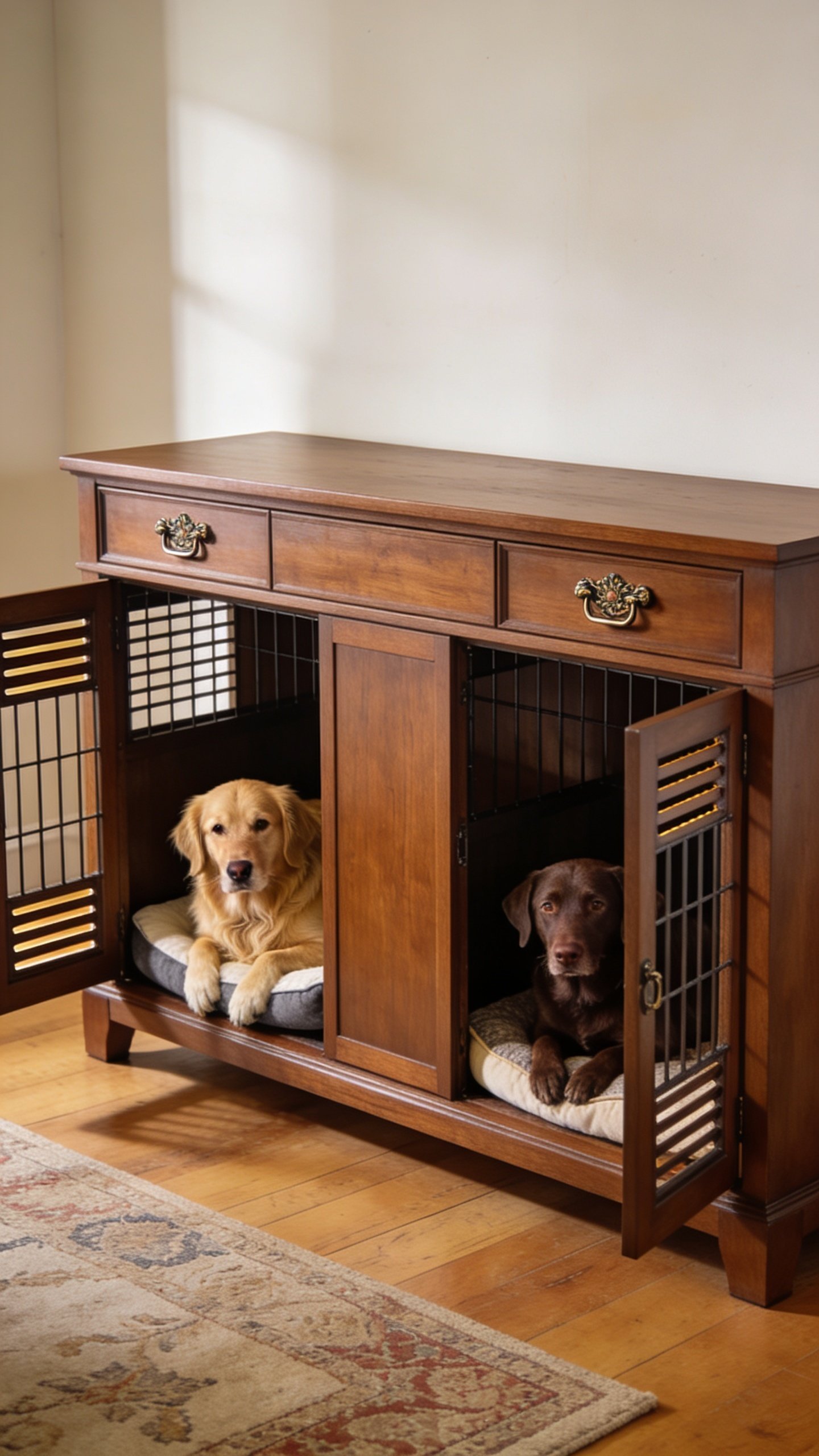 Multi-dog side-by-side crate solution