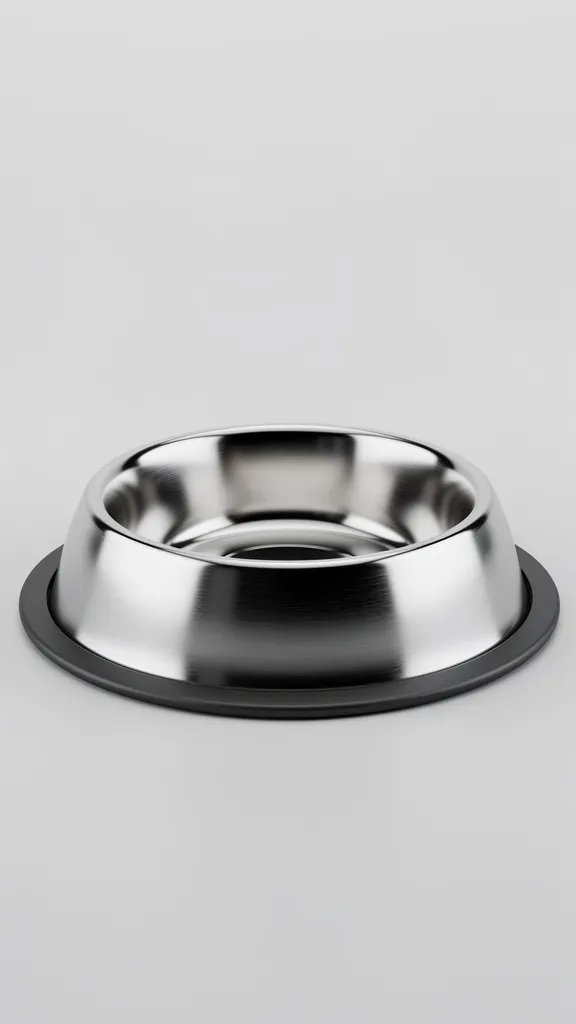 Single premium dog food bowl stainless steel